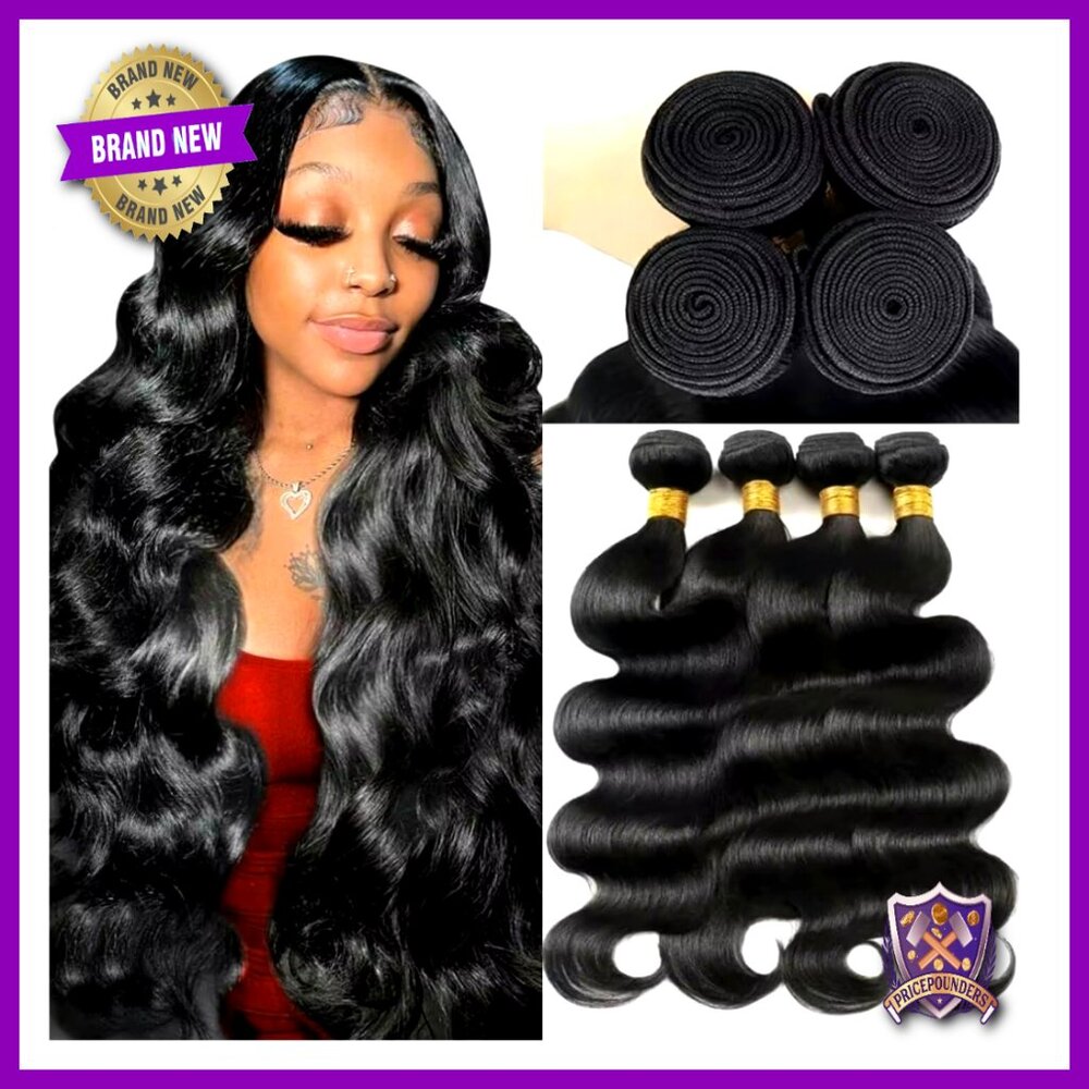 4 Bundle 100% Virgin Brazilian Human Hair Extensions Body Wave 18-24 Inch